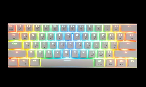 Біла клавіатура MOTOSPEED CK62 в анфас